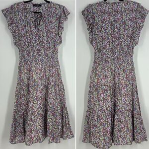 LAUREN RALPH LAUREN Black Label Women’s Ditzy Floral MIDI Dress Sz 10